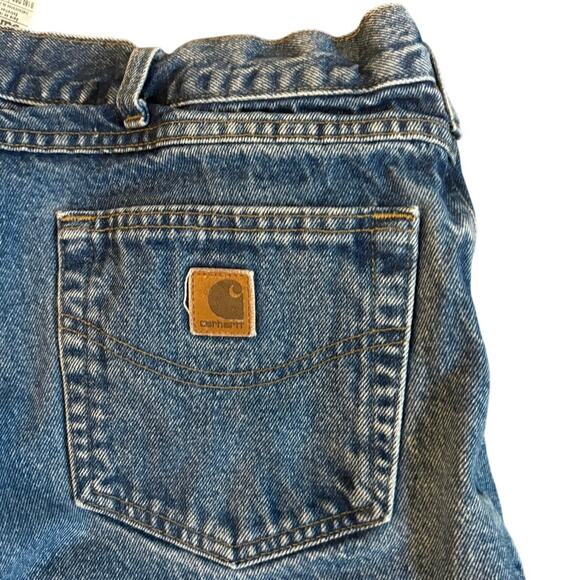 Vintage Y2K Mens 36X34 Carhartt B180 DST Jeans Traditional Fit Leather Patch - Picture 2 of 9